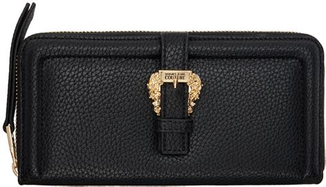 versace jeans black wallet|versace signature for men.